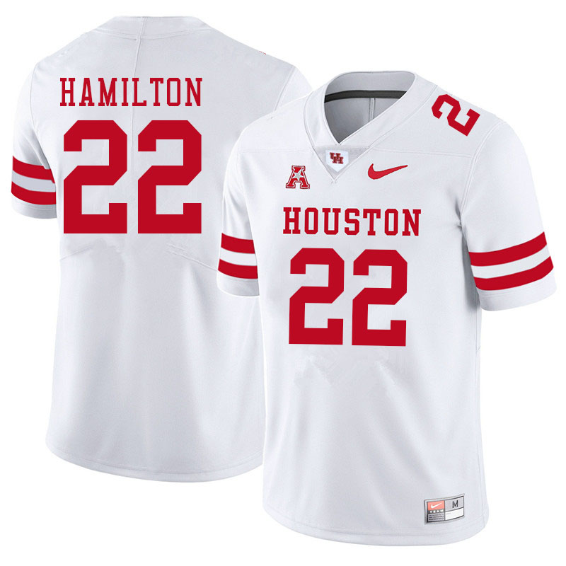 Men #22 Jamaal Hamilton Houston Cougars College Football Jerseys Sale-White - Click Image to Close